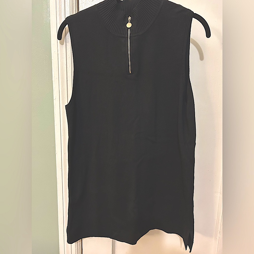 EUC women’s Premise Studio black sleeveless long cardigan Sz XL
